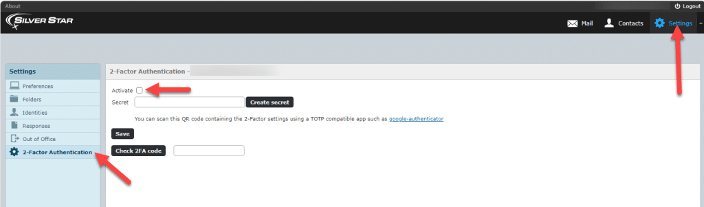 Visual walkthrough of Silver Star Webmail portal 