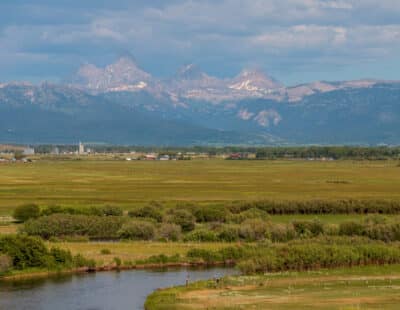 the landscape of the Teton vally in eastern Idaho